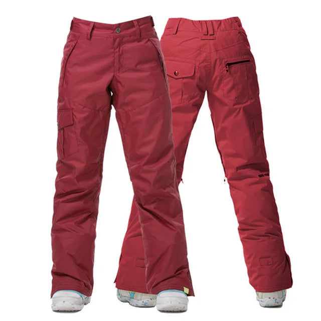 GSOU SNOW New Winter -35 degree Ski Pants Women Waterproof Snow Snowboard Pants Outdoor Camping Women Trousers Punch pants