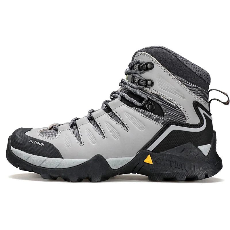 HUMTTO Cowhide Hiking shoes Men's waterproof hunting Boots Tactical Desert Combat Ankle trekking Boots Male Women warm Sneakers