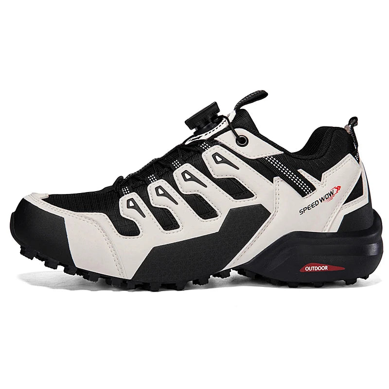 HIKEUP Men's Hiking Shoes Suede Leather Outdoor Shoes Wear-resistant Men Trekking Walking Hunting Tactical Sneakers