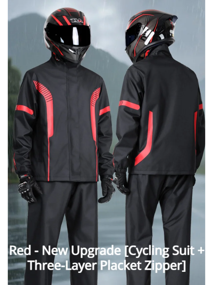 2026 New Model Motorcycle Raincoat Suit Raincoat Set For Motorcycle Riding Clothing Against Heavy Rain Reflective Raincoat
