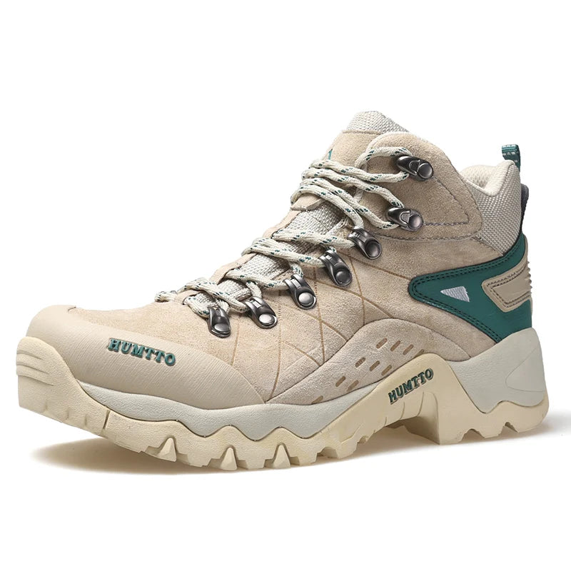 HUMTTO Waterproof Womens Hiking Shoes Luxury Designer Boots for Women Outdoor Climbing Trekking Sneakers New Leather Ankle Boots
