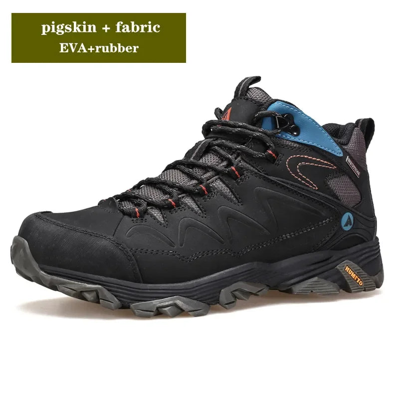 HUMTTO Hiking Shoes Breathable Camping Leather Men's Sports Shoes for Men Winter Trekking Boots Outdoor Designer Sneakers Man