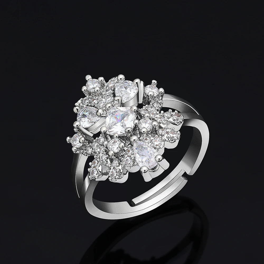 4pcs Bridal Zirconia Full Jewelry Sets For Women Party, Luxury Dubai Nigeria CZ Crystal Wedding Jewelry Sets