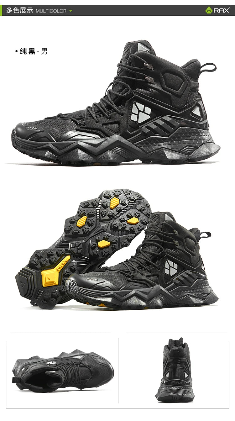 RAX Men's Hiking Shoes Mountain Trekking Boots High Quality Fashion Outdoor Casual Snow Winter