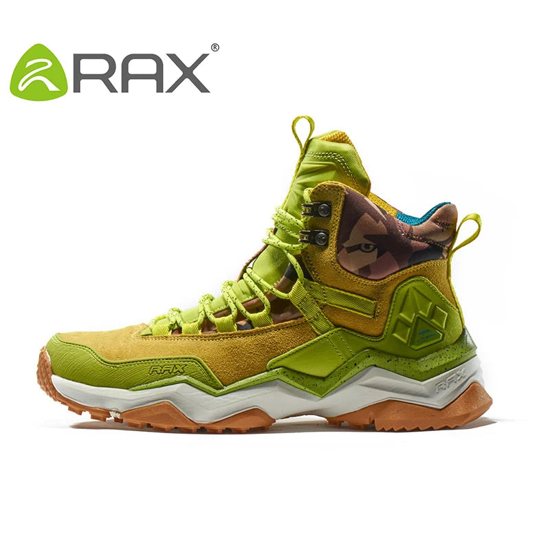 RAX Men Hiking Shoes  Waterproof Outdoor Sneakers Men Leather Trekking Boots Climbing Hunting Shoes Women Walking Tactical shoes