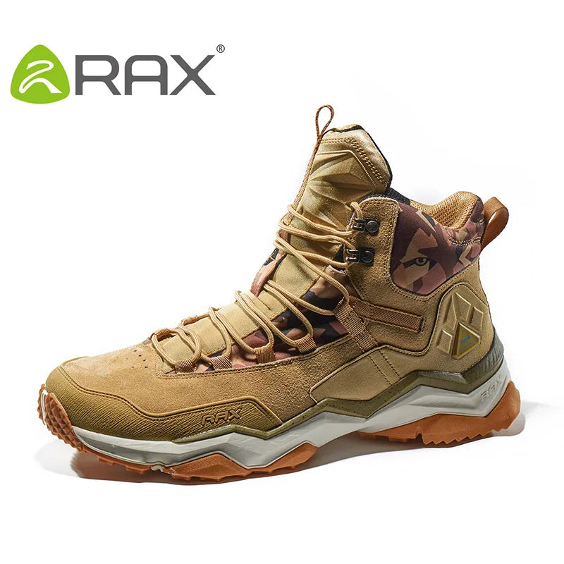 RAX Men Hiking Shoes  Waterproof Outdoor Sneakers Men Leather Trekking Boots Climbing Hunting Shoes Women Walking Tactical shoes