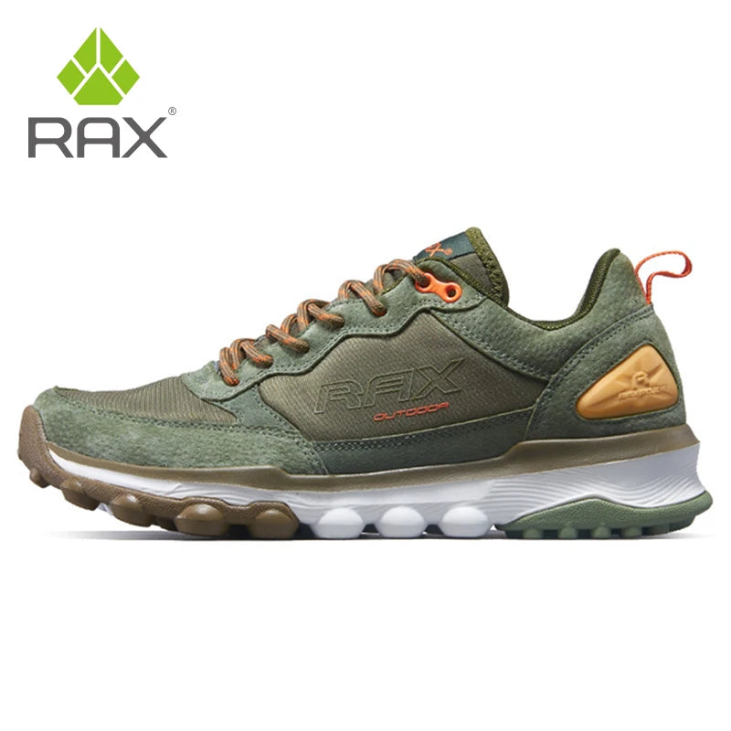 RAX Mens Waterproof Hiking Shoes Genuine Leather Trekking Boots Tactical Boots  Outdoor Ankle Boots Walking Mountaineering Shoes