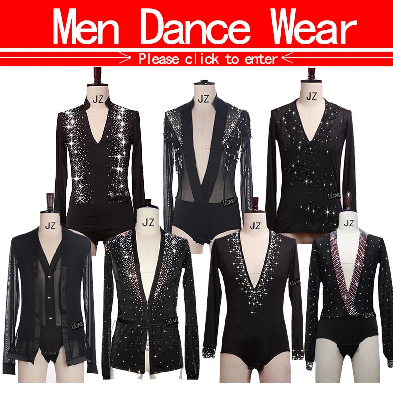 New Latin Dance Dress Competition Dress Costumes Skirt Performing Dress Rhinestone Adult Customize Children Chinese Style Collar