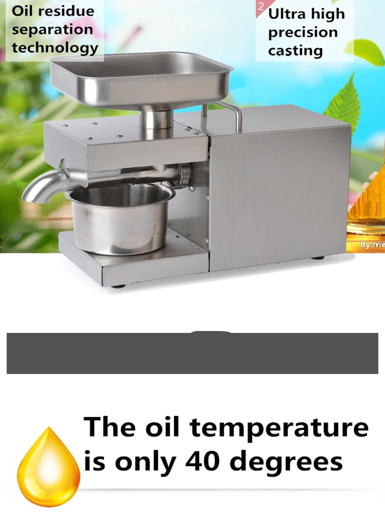 1500W 110V/220V Automatic Cold Press Oil Machine, Oil Cold Press Machine, Sunflower Seeds Oil Extractor, Olive Oil press Extract