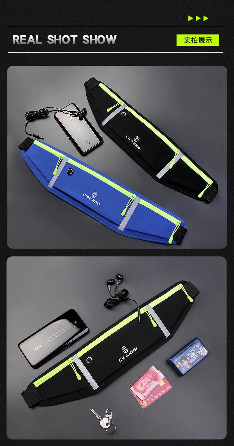 Sports Fanny Pack Women Running Belt Waist Bag Men Waterproof Gym Phone Pouch Banana Bags Run Accessories