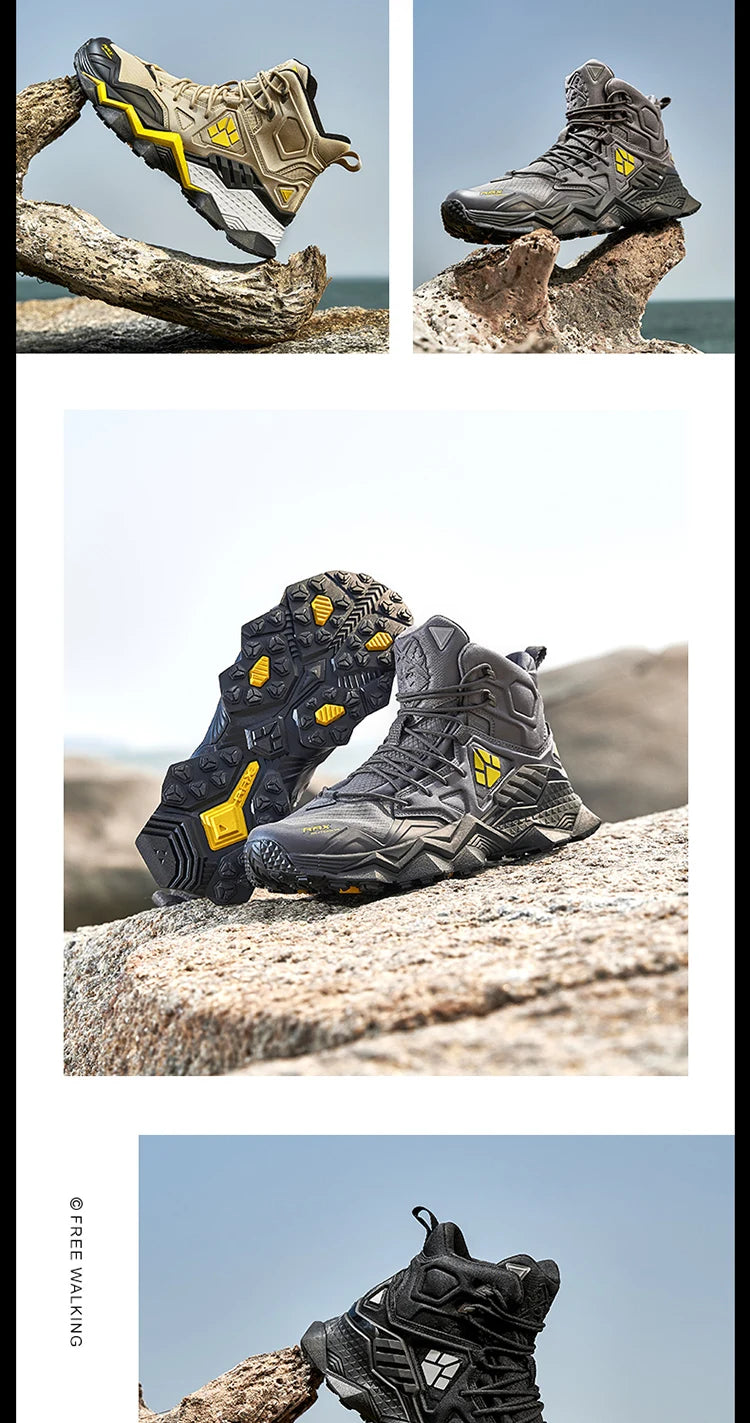 RAX Men's Hiking Shoes Mountain Trekking Boots High Quality Fashion Outdoor Casual Snow Winter