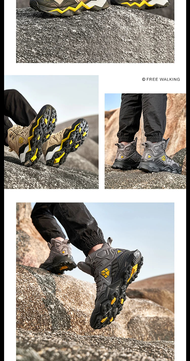 RAX Men's Hiking Shoes Mountain Trekking Boots High Quality Fashion Outdoor Casual Snow Winter
