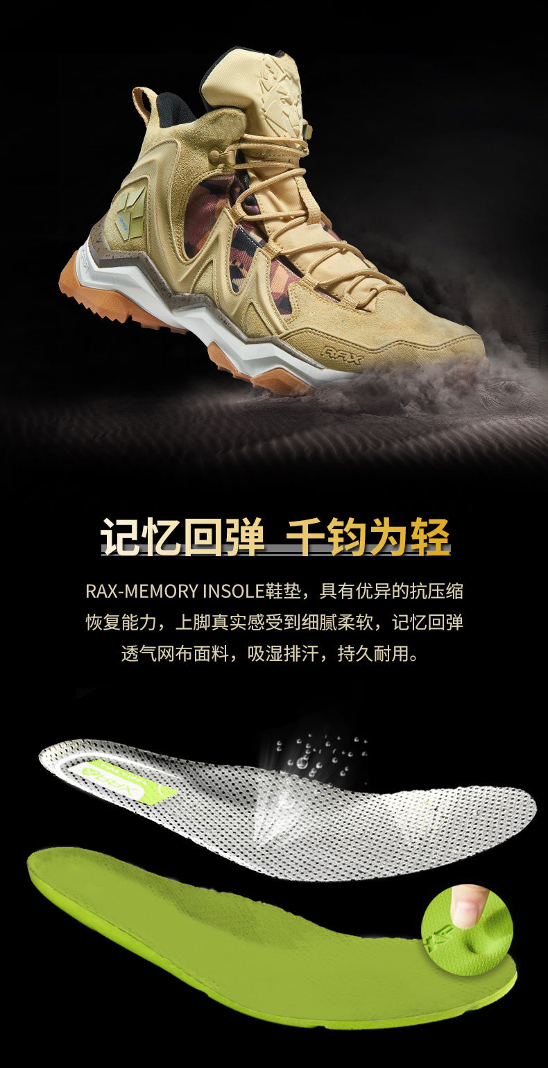 RAX Men Hiking Shoes winter Waterproof Outdoor Sneaker Men Leather Trekking Boots Trail Camping Climbing Hunting Sneakers Women