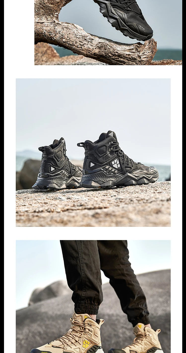RAX Men's Hiking Shoes Mountain Trekking Boots High Quality Fashion Outdoor Casual Snow Winter