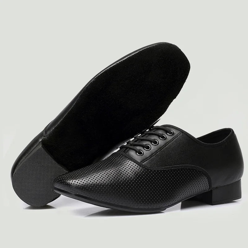 Sneakers Men Modern Dance Shoes Canvas Latin Tango Ballroom Shoes Leather Rubber Soft Sole Man Dancing Shoes Breathable Sports