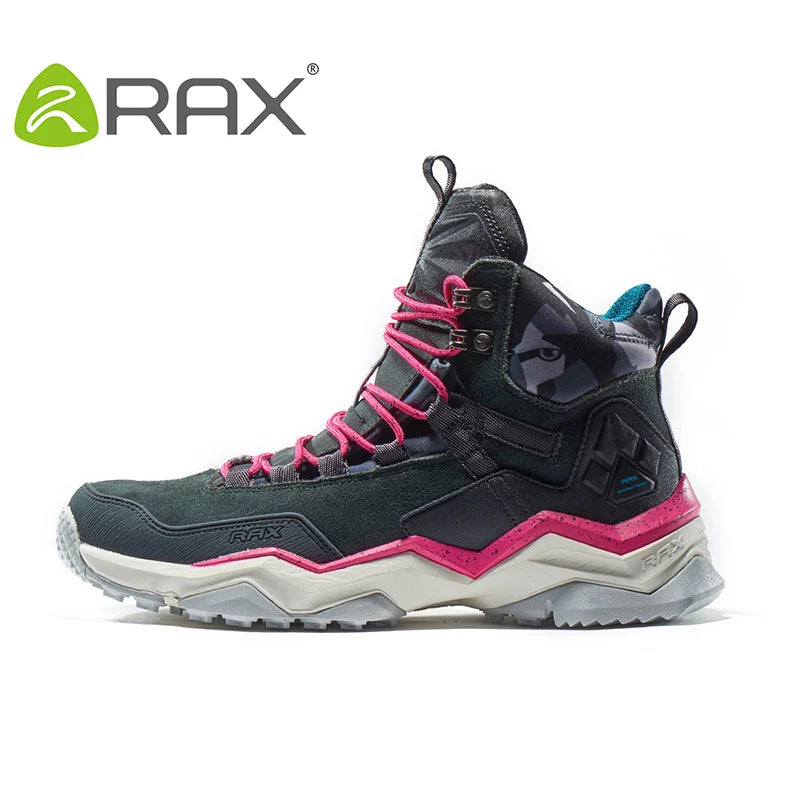 RAX Men Hiking Shoes  Waterproof Outdoor Sneakers Men Leather Trekking Boots Climbing Hunting Shoes Women Walking Tactical shoes