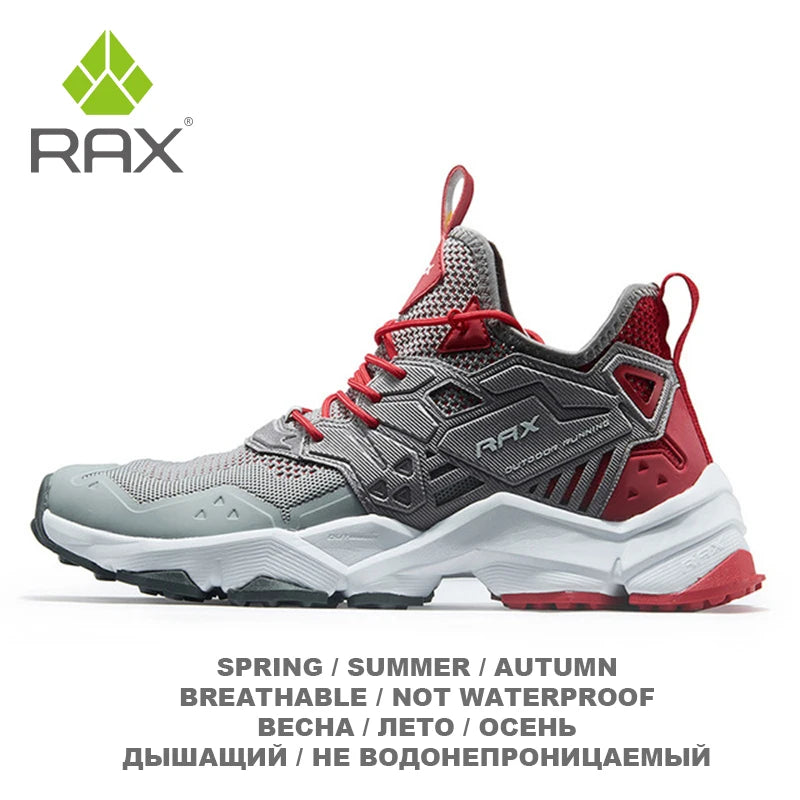 RAX Mens Waterproof Hiking Shoes Genuine Leather Trekking Boots Tactical Boots  Outdoor Ankle Boots Walking Mountaineering Shoes
