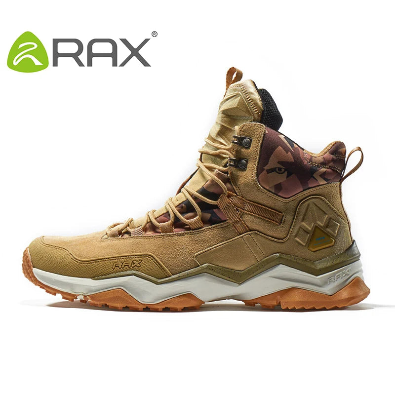 RAX Men Hiking Shoes  Waterproof Outdoor Sneakers Men Leather Trekking Boots Climbing Hunting Shoes Women Walking Tactical shoes