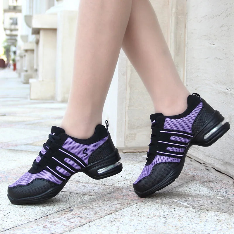 Mesh Cloth Dance Sneakers Jazz Shoes Dancing Modern Footwear Belly Contemporary Gym Dancers Leisure Sports Men Women Child Adult