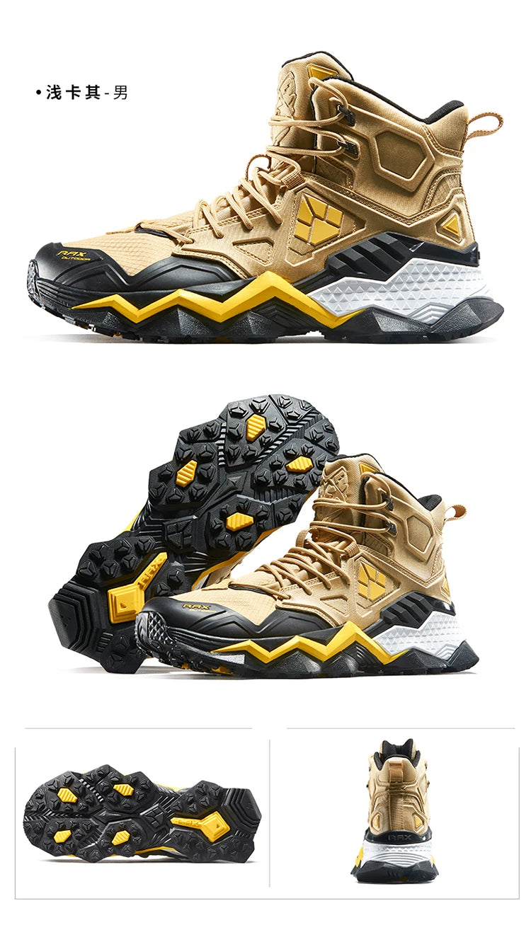RAX Men's Hiking Shoes Mountain Trekking Boots High Quality Fashion Outdoor Casual Snow Winter