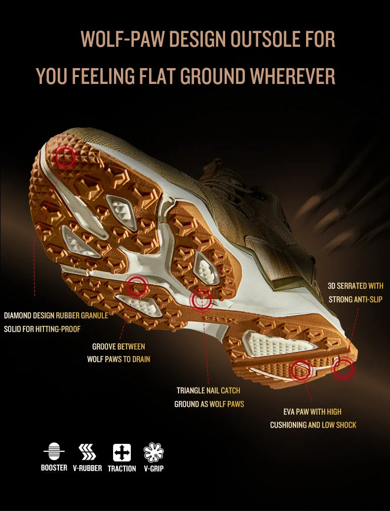 RAX Mens Waterproof Hiking Shoes Genuine Leather Trekking Boots Tactical Boots  Outdoor Ankle Boots Walking Mountaineering Shoes