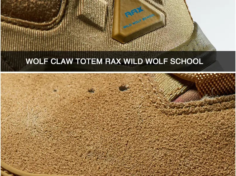 RAX Mens Waterproof Hiking Shoes Genuine Leather Trekking Boots Tactical Boots  Outdoor Ankle Boots Walking Mountaineering Shoes