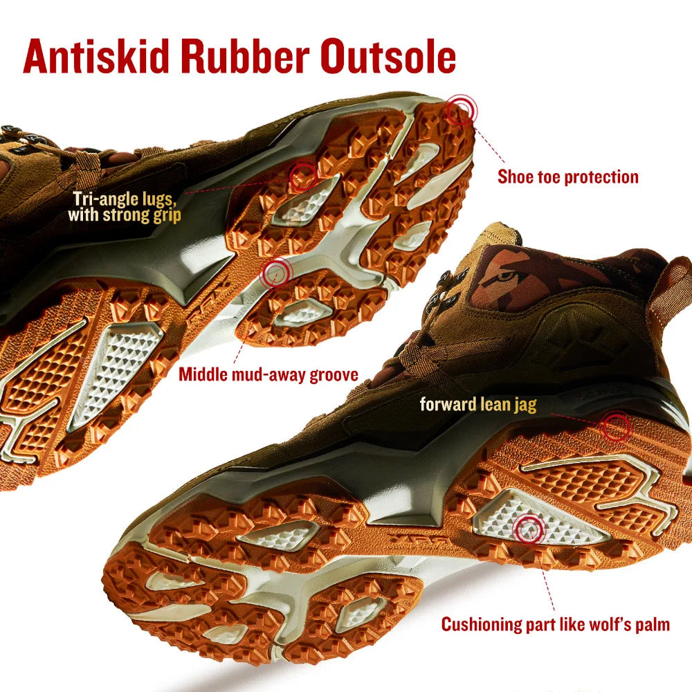 RAX Men Hiking Shoes  Waterproof Outdoor Sneakers Men Leather Trekking Boots Climbing Hunting Shoes Women Walking Tactical shoes