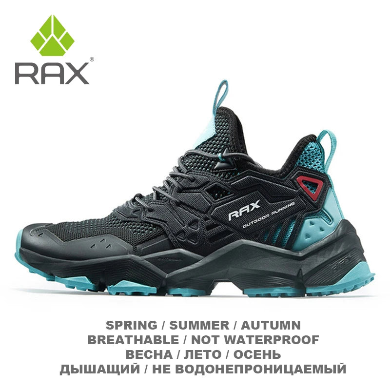 RAX Mens Waterproof Hiking Shoes Genuine Leather Trekking Boots Tactical Boots  Outdoor Ankle Boots Walking Mountaineering Shoes