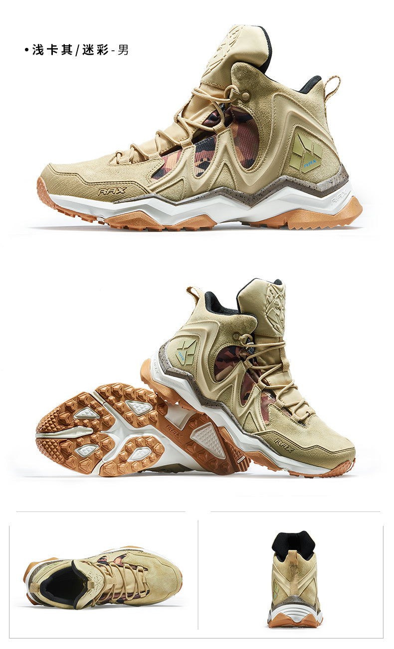 RAX Men Hiking Shoes winter Waterproof Outdoor Sneaker Men Leather Trekking Boots Trail Camping Climbing Hunting Sneakers Women