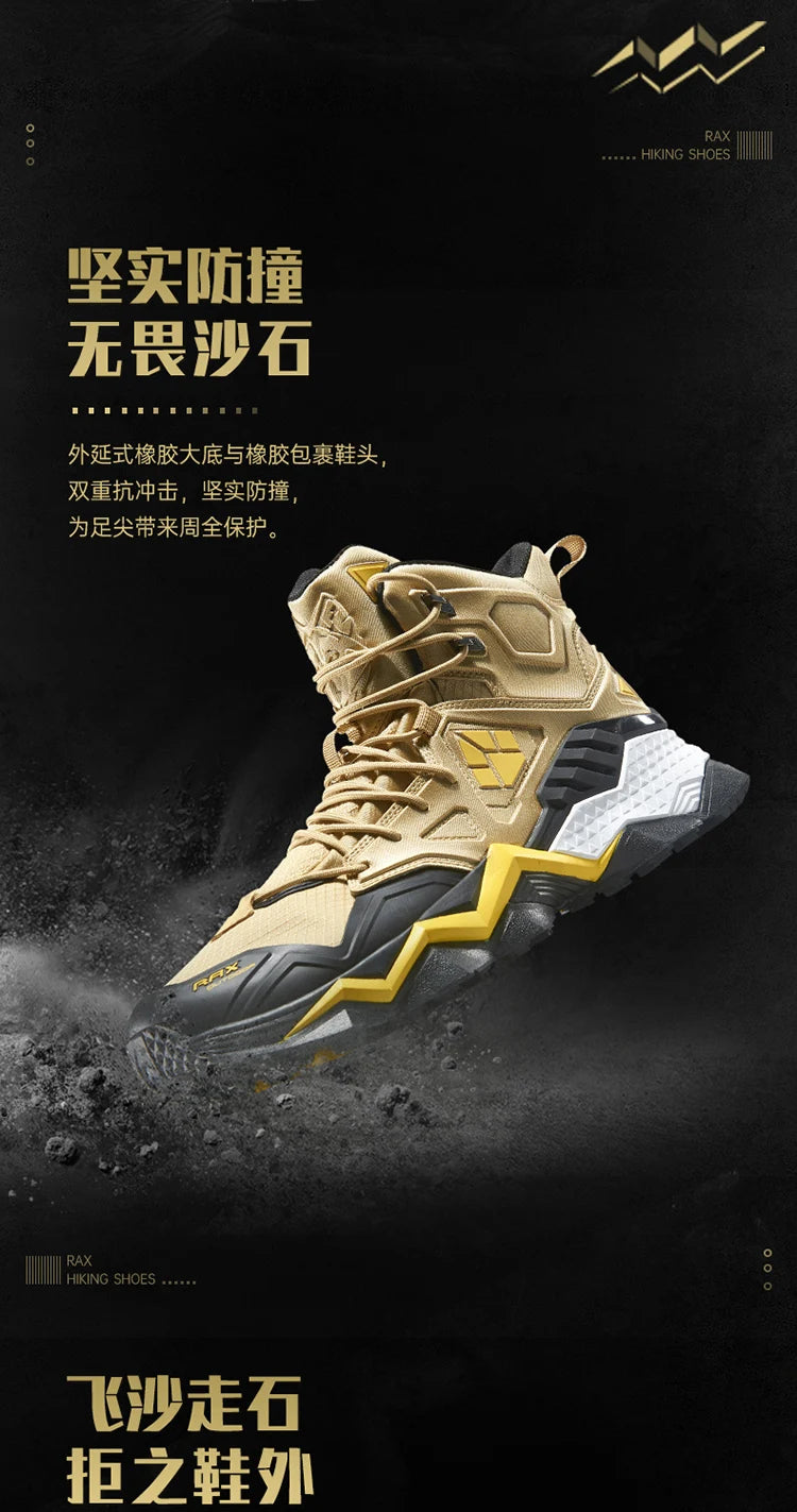 RAX Men's Hiking Shoes Mountain Trekking Boots High Quality Fashion Outdoor Casual Snow Winter