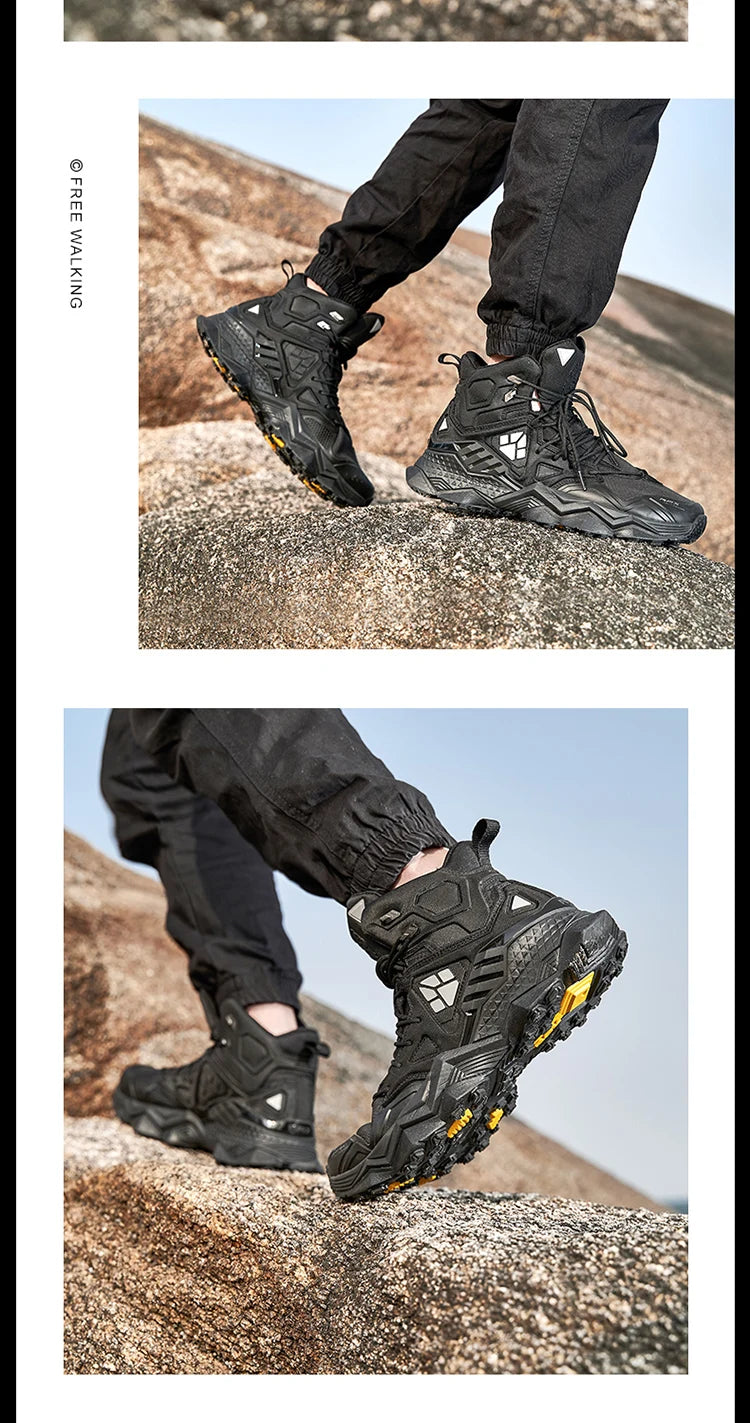RAX Men's Hiking Shoes Mountain Trekking Boots High Quality Fashion Outdoor Casual Snow Winter