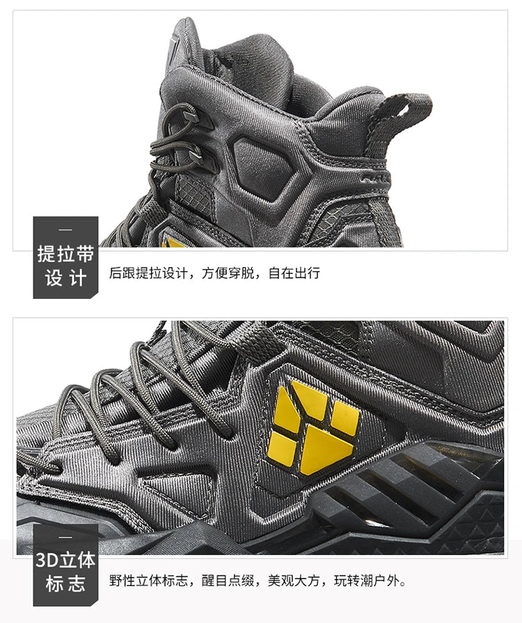 RAX Men's Hiking Shoes Mountain Trekking Boots High Quality Fashion Outdoor Casual Snow Winter