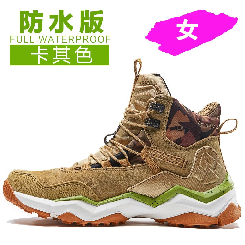 RAX Men Hiking Shoes  Waterproof Outdoor Sneakers Men Leather Trekking Boots Climbing Hunting Shoes Women Walking Tactical shoes