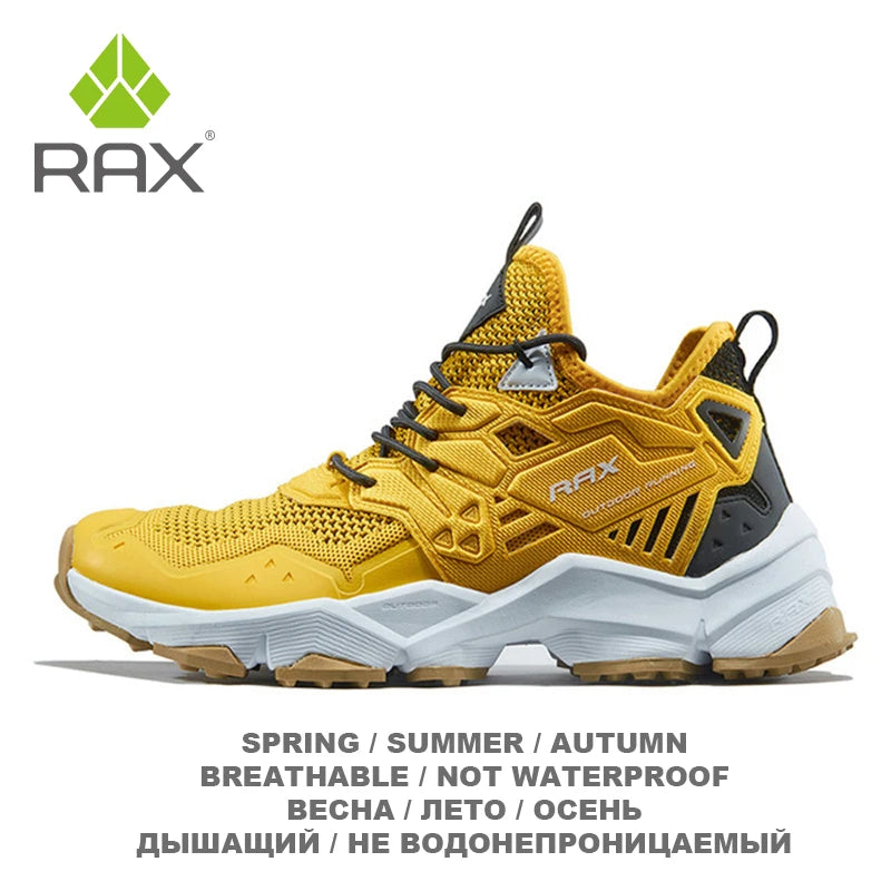 RAX Mens Waterproof Hiking Shoes Genuine Leather Trekking Boots Tactical Boots  Outdoor Ankle Boots Walking Mountaineering Shoes