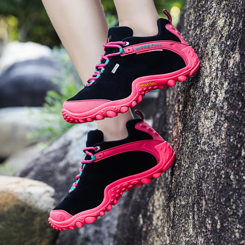 Cow Leather Winter Men Hiking Boots For Women Outdoor Waterproof Treeking Snow Shoes Climbing Mountain Hunting Walking Sneakers
