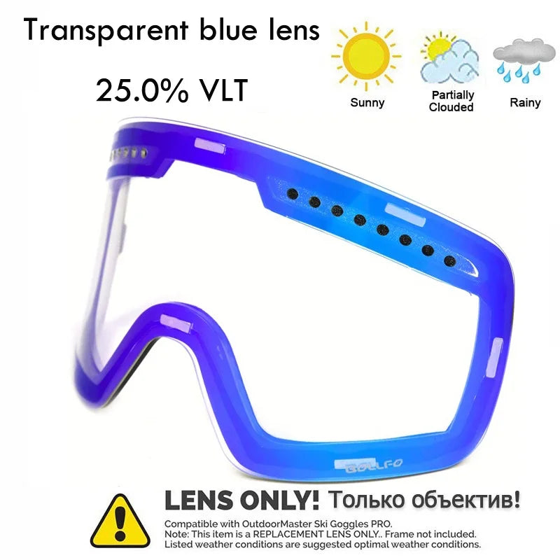Ski Glasses For Skiing Double Lens Magnetic Mountaineering Glasses UV400 Anti-fog Ski Goggles Men Women Snowmobile Mask