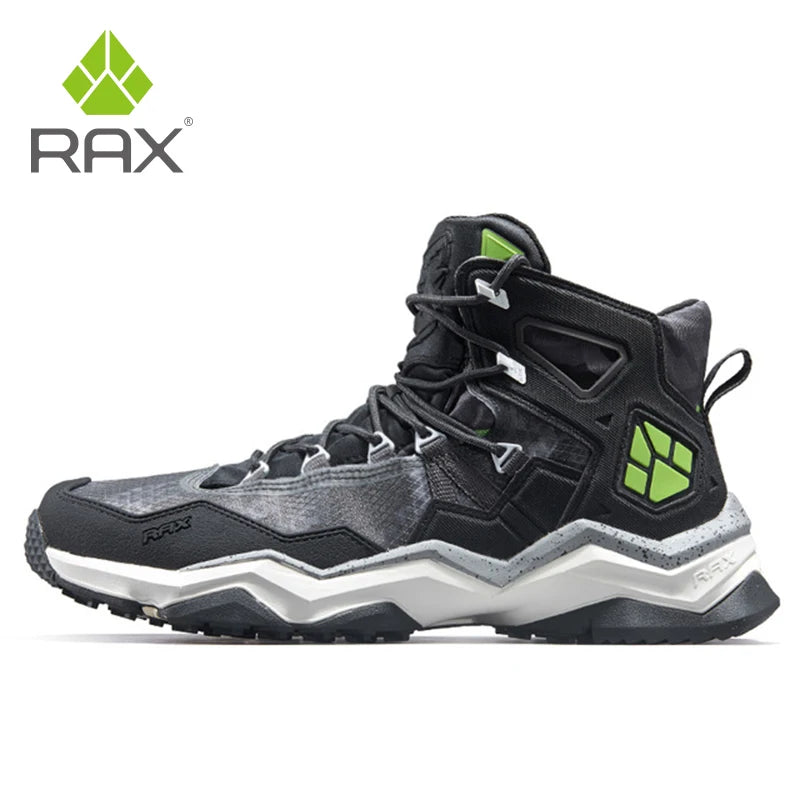 RAX Mens Waterproof Hiking Shoes Genuine Leather Trekking Boots Tactical Boots  Outdoor Ankle Boots Walking Mountaineering Shoes