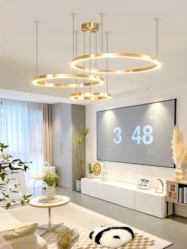 Modern home decor ring led lights pendant light lamps for living room Chandeliers for dining room hanging light indoor lighting