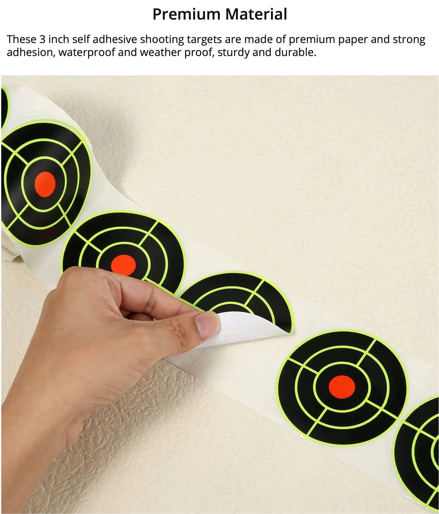 200Pcs Self Adhesive Shooting Target Sticker 7.6cm Splatter Splash Amp Reactive Practice Training Hunting Stickers