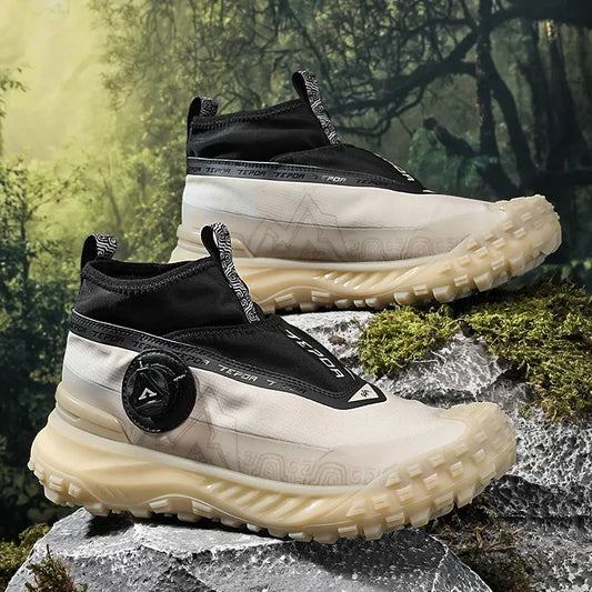 Super Cool Hiking Shoes For Men High Top Trekking Boots Man Professional Wide Feet Mens Shoe For Walking Outdoor Travel Shoe
