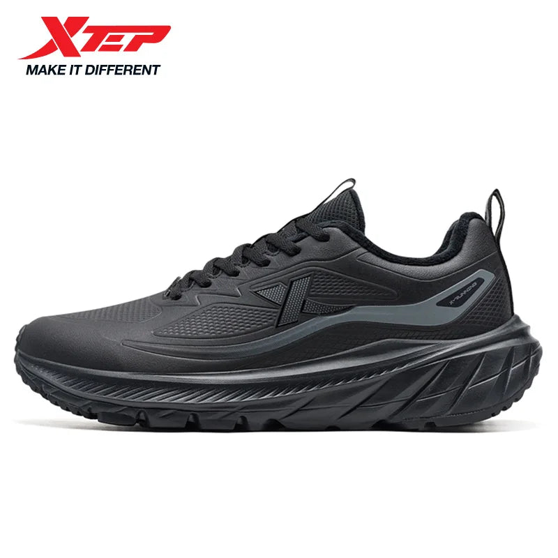 Xtep Male's Cotton Shoes 2025 Winter New Arrival Strong Wrapping Comfortable Lace Up Cushion Durability Sneakers 875419370017