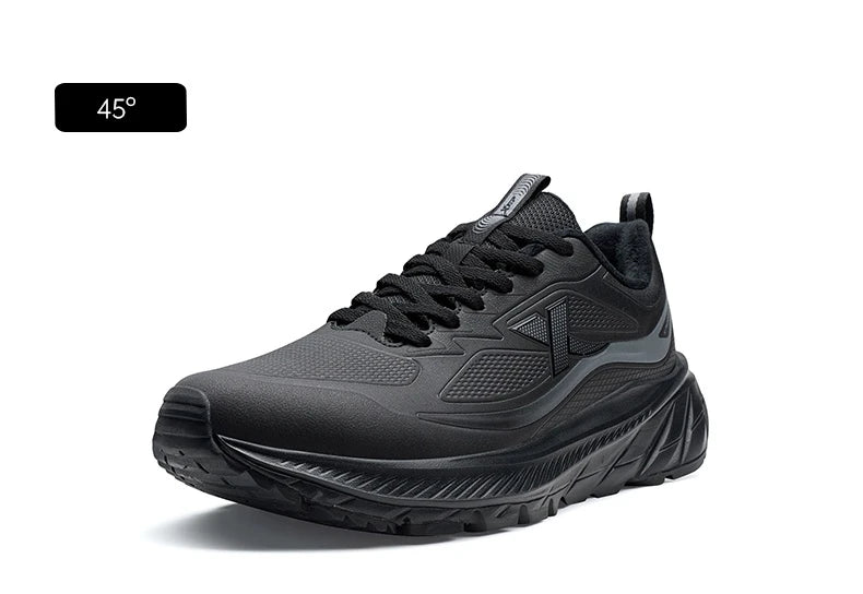 Xtep Male's Cotton Shoes 2025 Winter New Arrival Strong Wrapping Comfortable Lace Up Cushion Durability Sneakers 875419370017