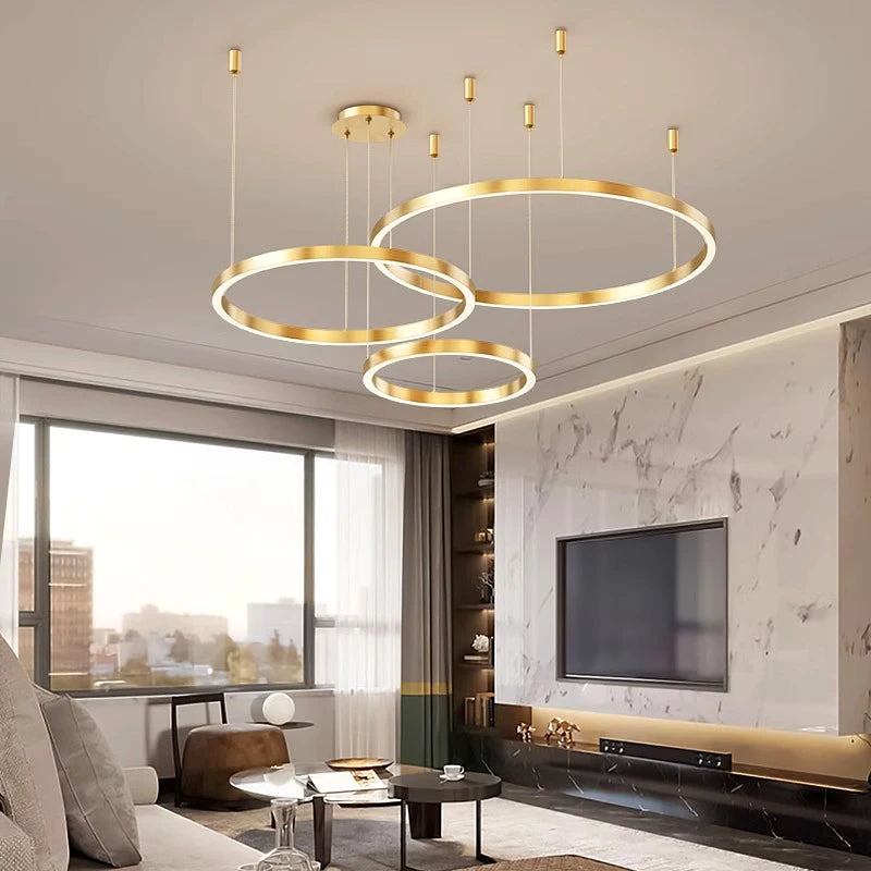 Modern home decor ring led lights pendant light lamps for living room Chandeliers for dining room hanging light indoor lighting