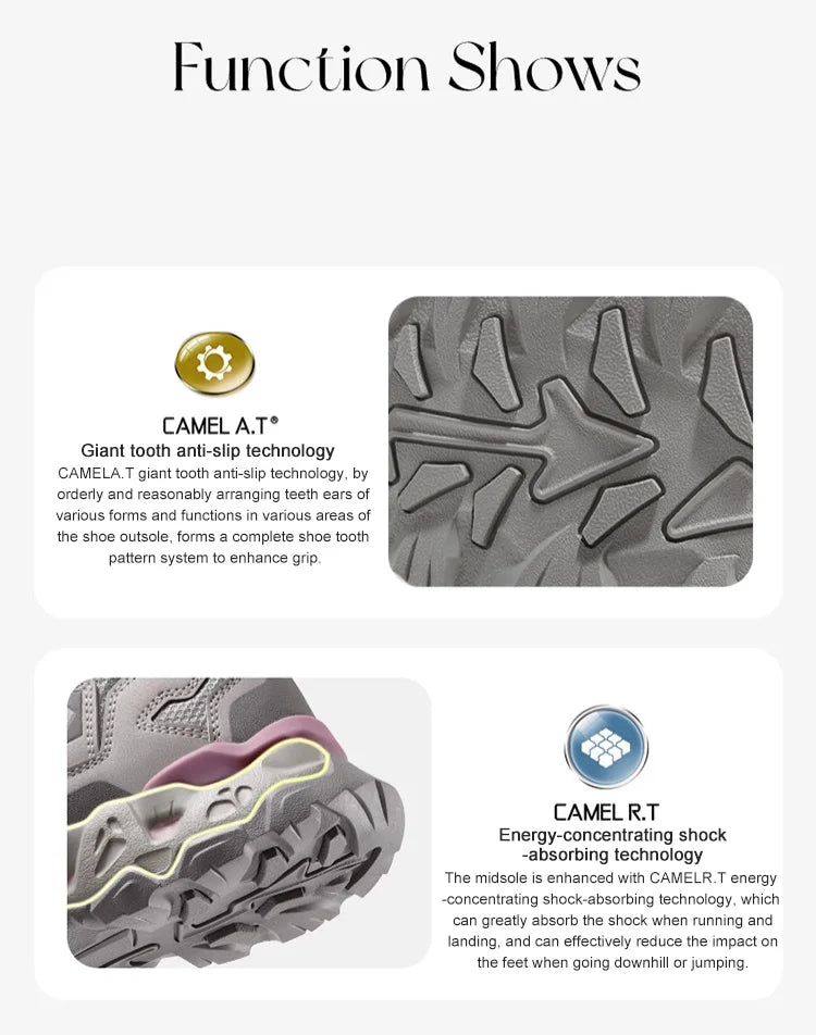 GOLDEN CAMEL Women's Hiking Shoes Non-slip Outdoor Professional Sports Climbing Shoes for Men Trekking Boots Wear-resistant