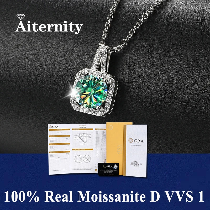 S925 Soild Sterling Sliver VVS1 D Color Moissanite Necklace  Chain With Certificate Fine Jewelry for Woman Jewelry