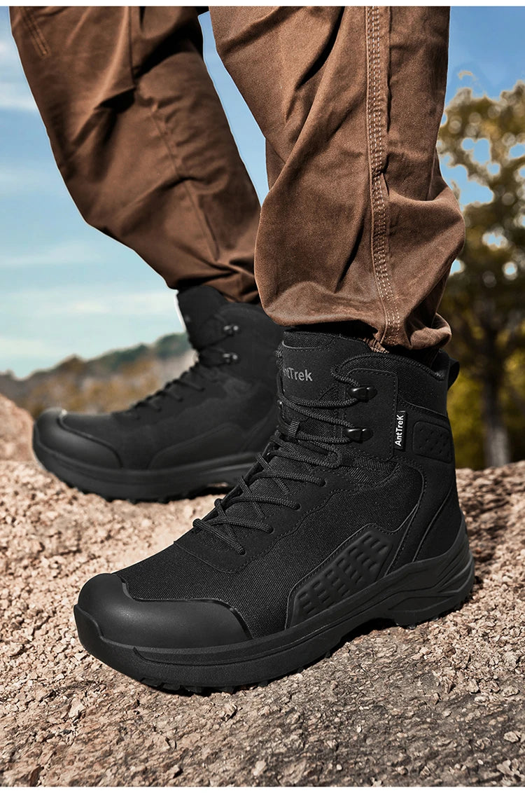 Large Size 47 Men's Hiking Shoes Outdoor Trekking Casual Tactical Boots Waterproof Fabric Mountain Climbing Shoes Hunting Boots