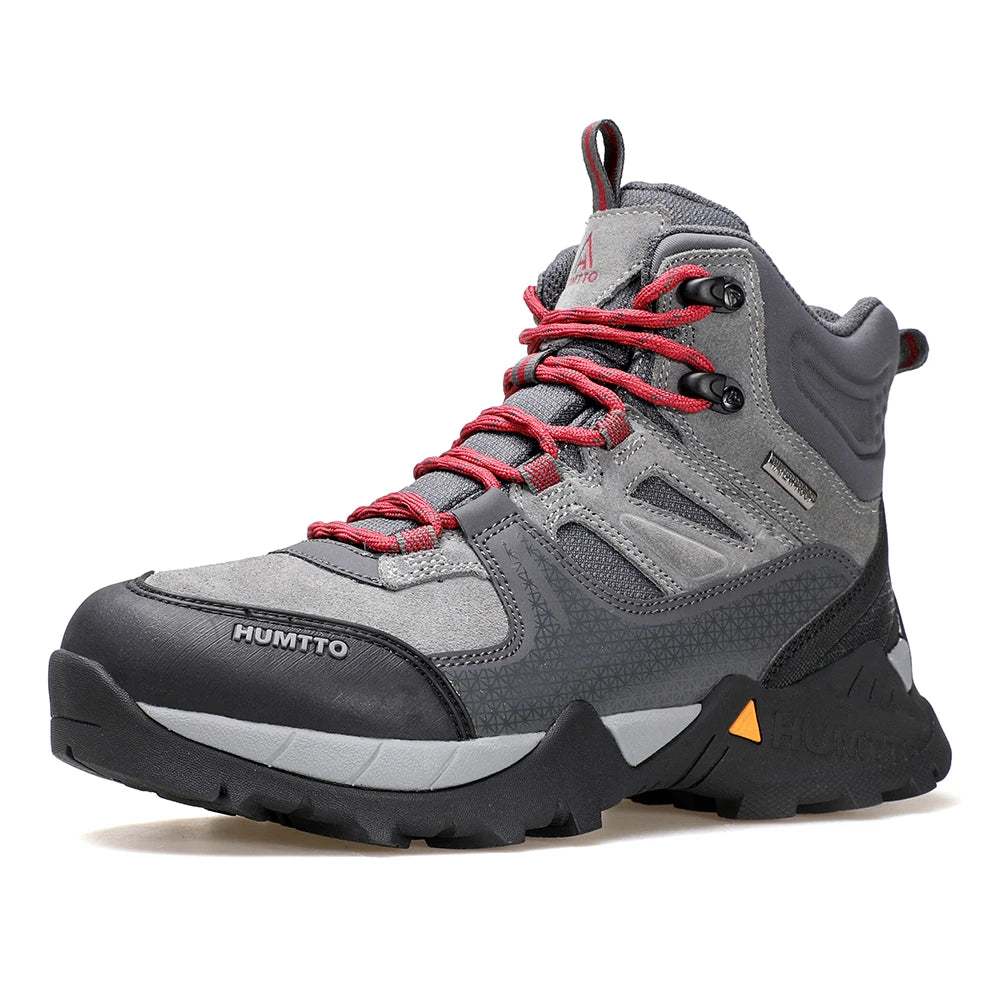 HUMTTO Waterproof Womens Hiking Shoes Luxury Designer Boots for Women Outdoor Climbing Trekking Sneakers New Leather Ankle Boots