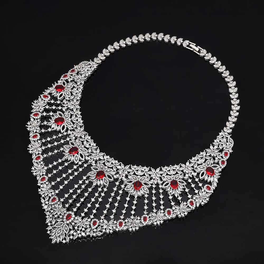 2025 New 4-piece Bride Zirconia Full Set Women's Party Jewelry Set Dubai Nigeria Crystal Wedding Jewelry Set