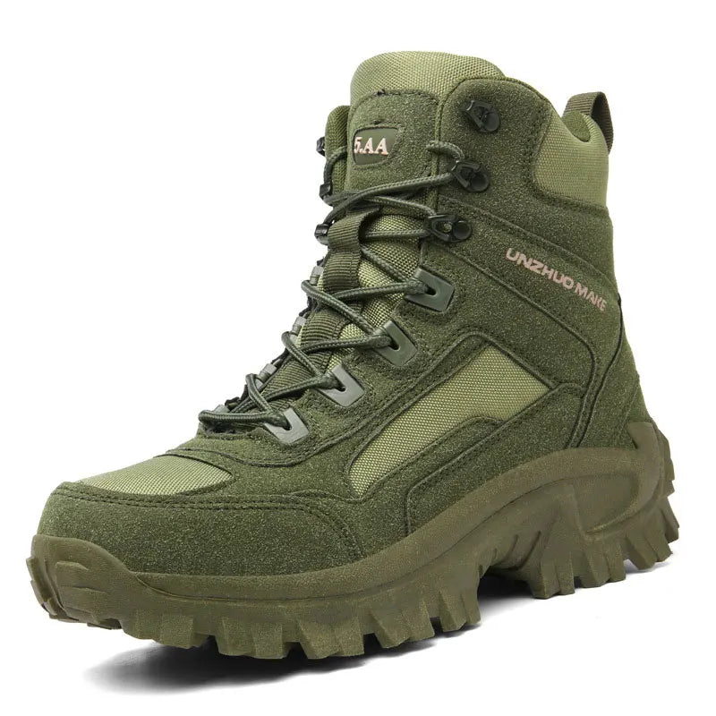 CHRLCK Men Non-Slip Hiking Shoes Combat Boots Wear-resistant Hiking Shoes Waterproof Mountaineering Trekking Boots Outdoor Sport