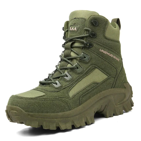 CHRLCK Men Non-Slip Hiking Shoes Combat Boots Wear-resistant Hiking Shoes Waterproof Mountaineering Trekking Boots Outdoor Sport